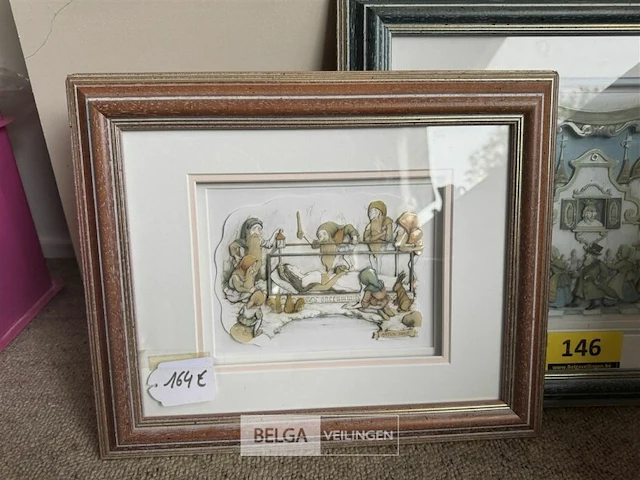 2x anton pieck schilderijen - afbeelding 2 van  3