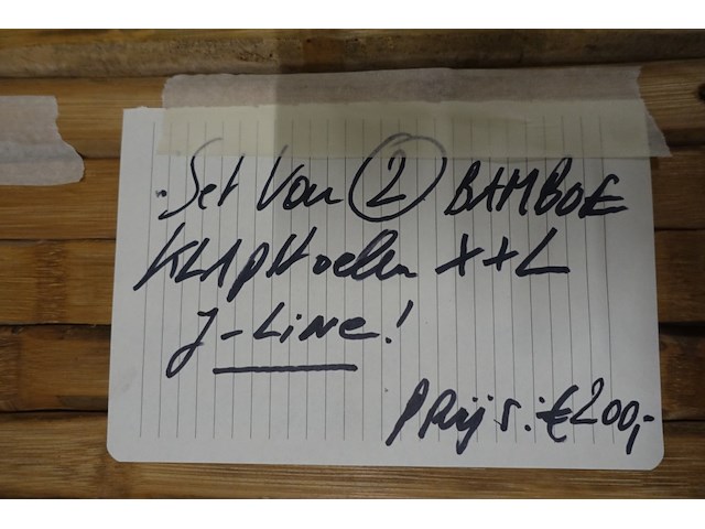 2x bamboe klapstoel j-line - afbeelding 3 van  3