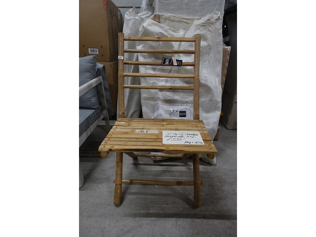 2x bamboe klapstoel j-line - afbeelding 1 van  3