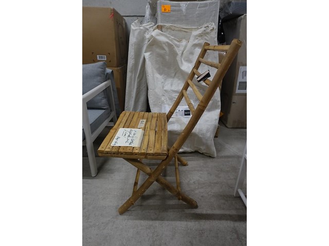2x bamboe klapstoel j-line - afbeelding 2 van  3