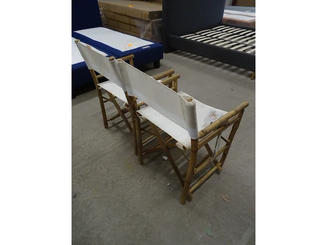 2x bamboo regisseursstoel - afbeelding 3 van  3