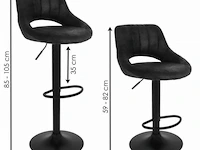 2x barkruk industrial zwart - afbeelding 1 van  6