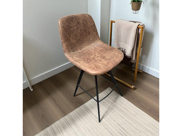 2x barstoel bruin zithoogte 67 - afbeelding 1 van  1