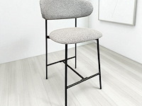 2x barstoel grijs bouclé - afbeelding 1 van  2