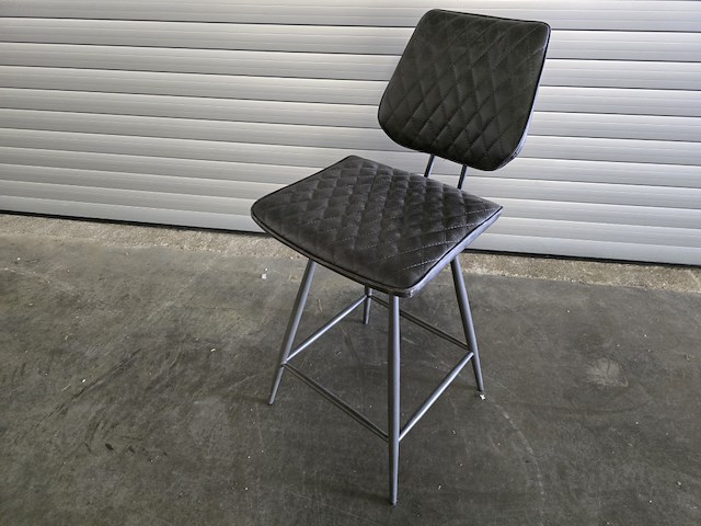 2x barstoel grijs (draaibaar 180 graden) - afbeelding 1 van  6