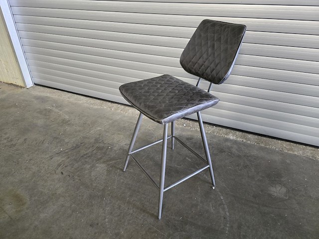 2x barstoel grijs (draaibaar 180 graden) - afbeelding 2 van  6