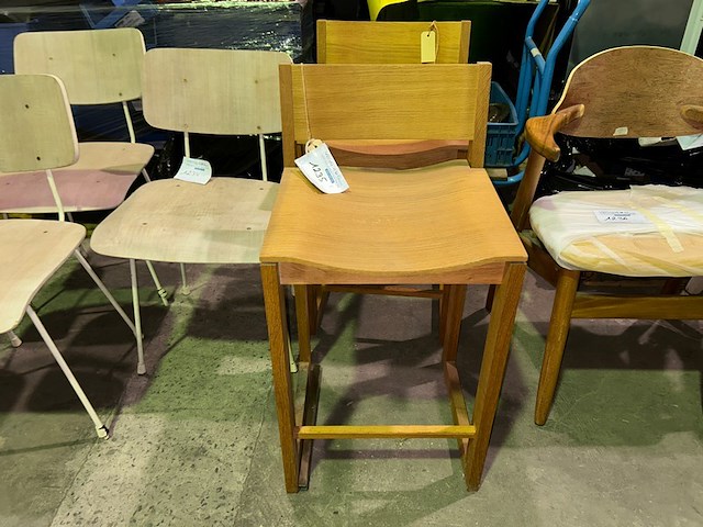 2x barstoel massief eik - afbeelding 1 van  4