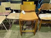 2x barstoel massief eik - afbeelding 1 van  4