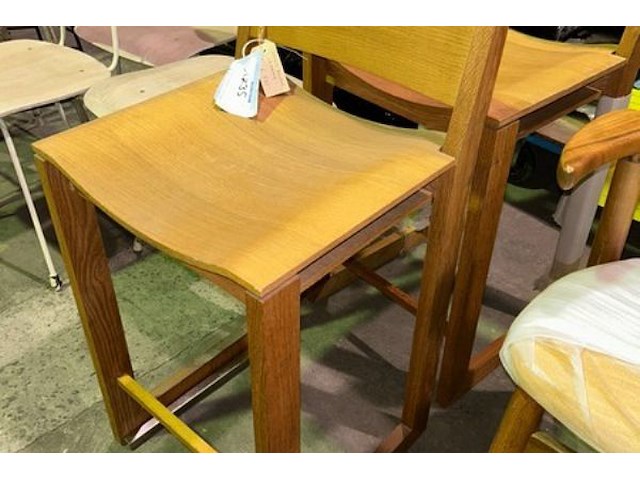 2x barstoel massief eik - afbeelding 2 van  4