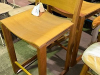 2x barstoel massief eik - afbeelding 2 van  4