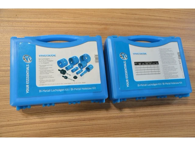 2x bi-metal holesaw kit yphs13k/gnl, 12 piece kit - afbeelding 1 van  4