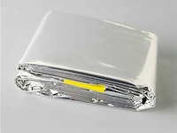 (2x) bpg thermische noodslaapzak zilver 200x100cm - afbeelding 2 van  5