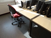 2x bureautafel + 2x bureaustoel - afbeelding 2 van  5