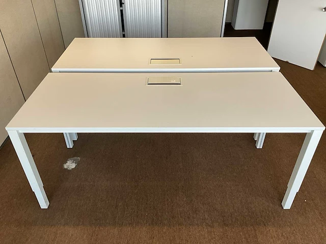 2x bureautafel pami 160x80 vv kabeldoorvoer - afbeelding 6 van  6