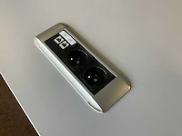 2x bureautafel pami 160x80 vv stekkerblok - afbeelding 2 van  5