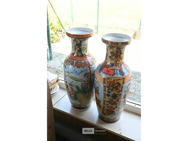 2x chinese vaas - h60 cm - afbeelding 1 van  2