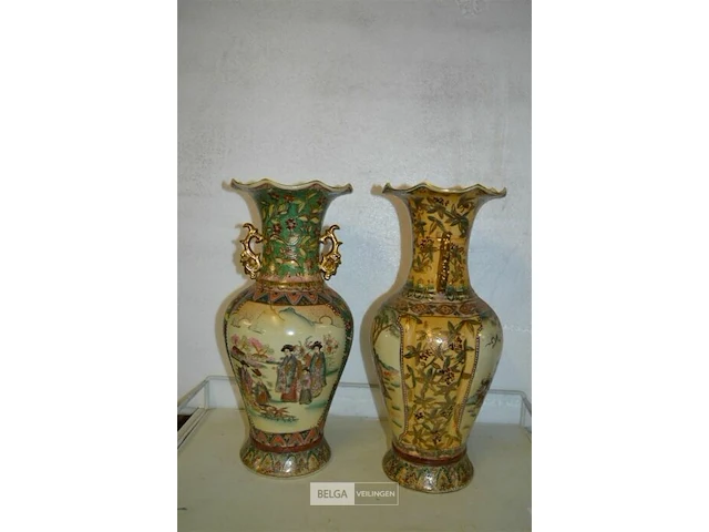 2x chinese vaas satsuma h=45cm - afbeelding 2 van  5