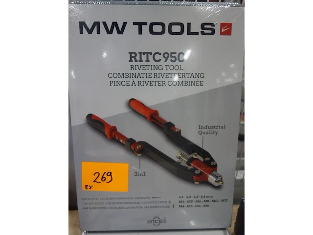 2x combinatie riveteertang mw tools - afbeelding 2 van  2