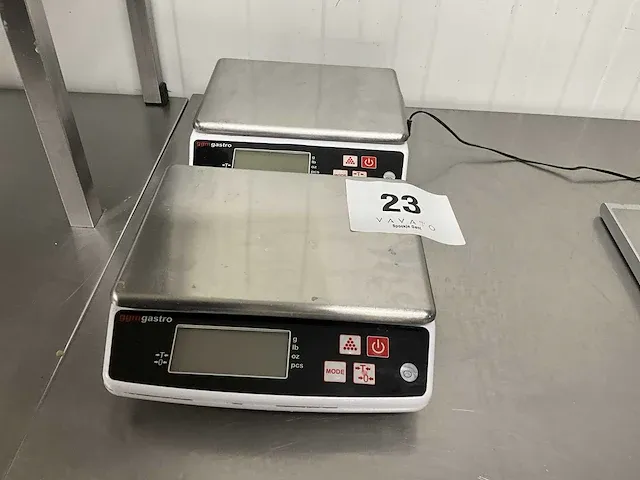 2x digitale weegschaal ggm gastro sw10 baxtram - afbeelding 1 van  5