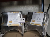 2x dubbele aluminium ladder - afbeelding 1 van  2
