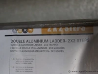 2x dubbele aluminium ladder - afbeelding 2 van  2