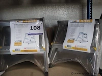 2x dubbele aluminium ladder - afbeelding 1 van  2