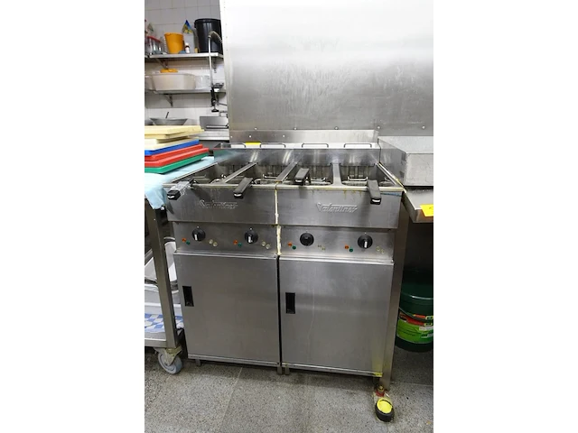 2x dubbele inox friteuse valentine - afbeelding 1 van  7