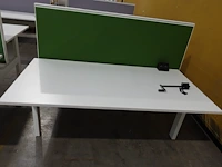 2x dubbelzijdige bureautafel met akoestisch scherm - afbeelding 2 van  4