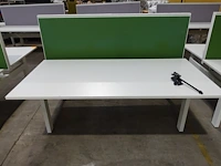 2x dubbelzijdige bureautafel met akoestisch scherm - afbeelding 4 van  4