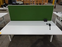 2x dubbelzijdige bureautafel met akoestisch scherm - afbeelding 1 van  4