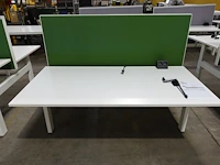 2x dubbelzijdige bureautafel met akoestisch scherm - afbeelding 2 van  4