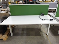 2x dubbelzijdige bureautafel met akoestisch scherm - afbeelding 4 van  4