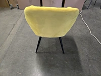 2x eetkamerstoel anns yellow velvet - afbeelding 3 van  6