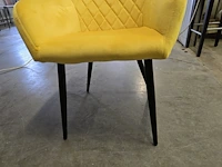 2x eetkamerstoel anns yellow velvet - afbeelding 5 van  6