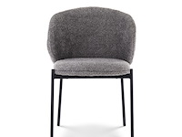 2x eetkamerstoel grey bouclé - afbeelding 2 van  5