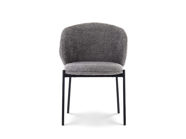 2x eetkamerstoel grey bouclé - afbeelding 2 van  5