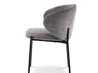 2x eetkamerstoel grey bouclé - afbeelding 3 van  5