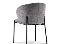 2x eetkamerstoel grey bouclé - afbeelding 4 van  5