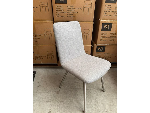2x eetkamerstoel grey unic design - afbeelding 1 van  1