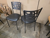 2x eetkamerstoel iron black met pu zitkussen - afbeelding 3 van  3