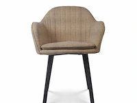 2x eetkamerstoel kuip beige fabrics - afbeelding 2 van  6
