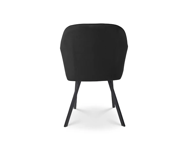 2x eetkamerstoel kuip black velvet - afbeelding 4 van  5
