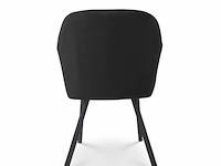 2x eetkamerstoel kuip black velvet - afbeelding 4 van  5