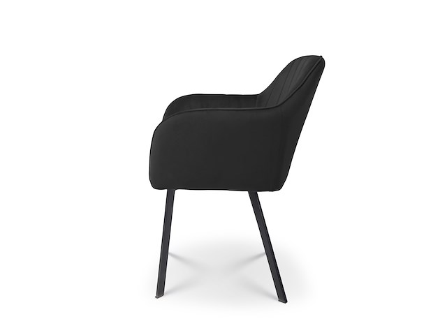 2x eetkamerstoel kuip black velvet - afbeelding 3 van  5