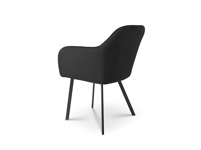 2x eetkamerstoel kuip black velvet - afbeelding 5 van  5