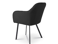 2x eetkamerstoel kuip black velvet - afbeelding 5 van  5