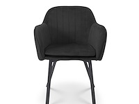 2x eetkamerstoel kuip black velvet - afbeelding 2 van  5