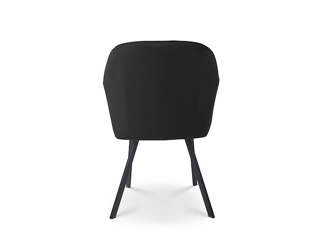 2x eetkamerstoel kuip black velvet - afbeelding 4 van  5