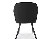 2x eetkamerstoel kuip black velvet - afbeelding 4 van  5