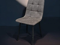 2x eetkamerstoel microfiber antraciet - afbeelding 1 van  1